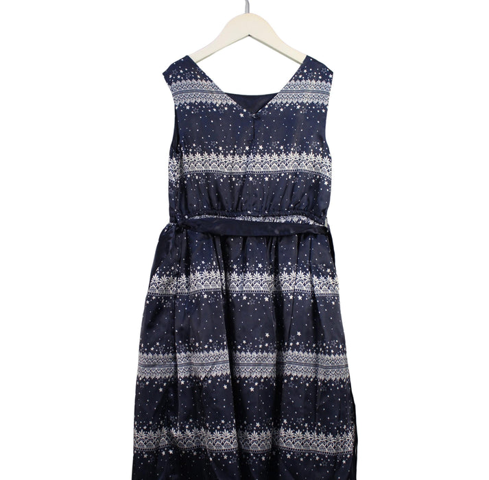 A Navy Sleeveless Dresses from Monsoon in size 10Y for girl. (Back View)