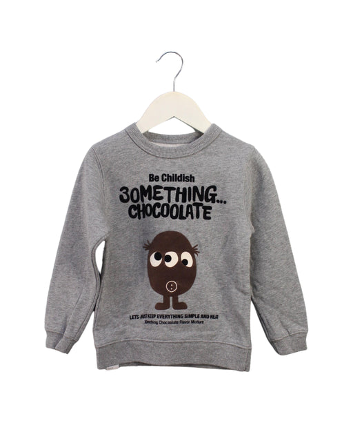 A Grey Crewneck Sweatshirts from :CHOCOOLATE in size 2T for neutral. (Front View)