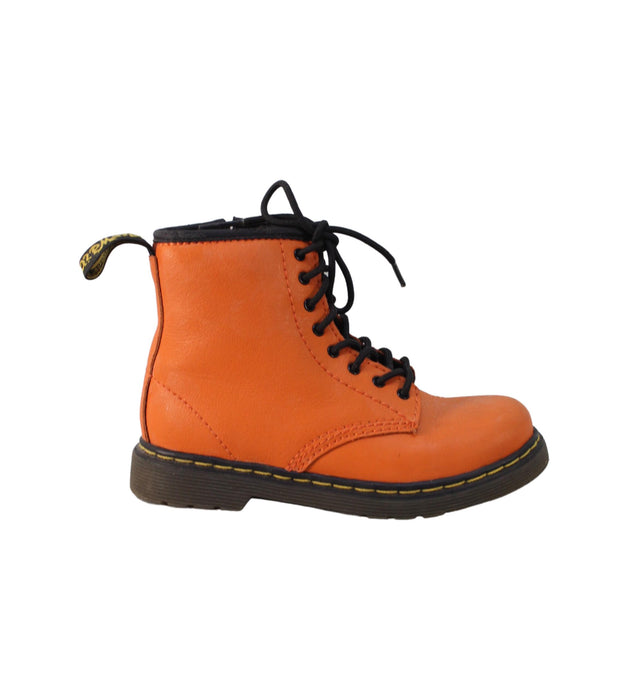 A Orange Casual Boots from Dr. Martens in size 4T for girl. (Back View)