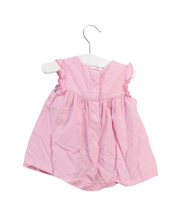A Pink Sleeveless Dresses from Petit Bateau in size 3-6M for girl. (Back View)