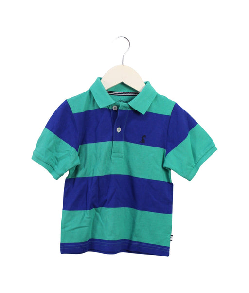 A Green Short Sleeve Polos from Joules in size 4T for boy. (Front View)