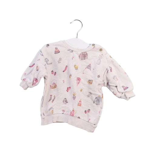 A Ivory Crewneck Sweatshirts from Purebaby in size 3-6M for girl. (Front View)