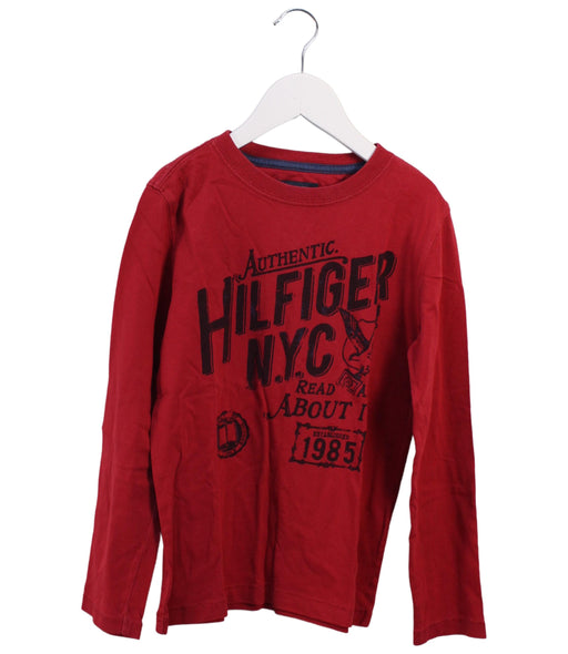 A Red Long Sleeve Tops from Tommy Hilfiger in size 8Y for boy. (Front View)