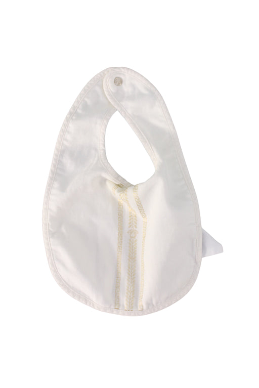 A Ivory Bibs from Young Versace in size O/S for neutral. (Front View)