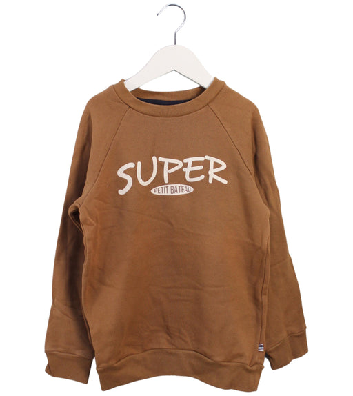 A Brown Crewneck Sweatshirts from Petit Bateau in size 8Y for neutral. (Front View)
