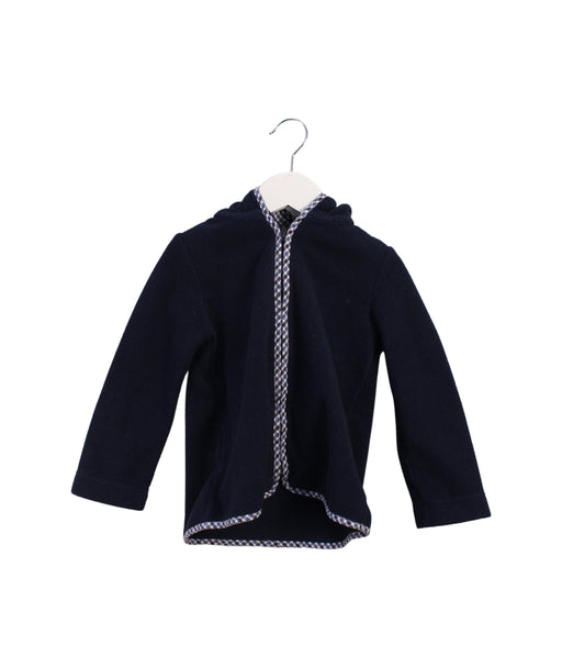 A Black Lightweight Jackets from Jacadi in size 4T for boy. (Front View)