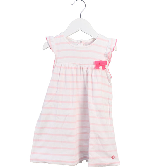A Pink Short Sleeve Dresses from Petit Bateau in size 2T for girl. (Front View)
