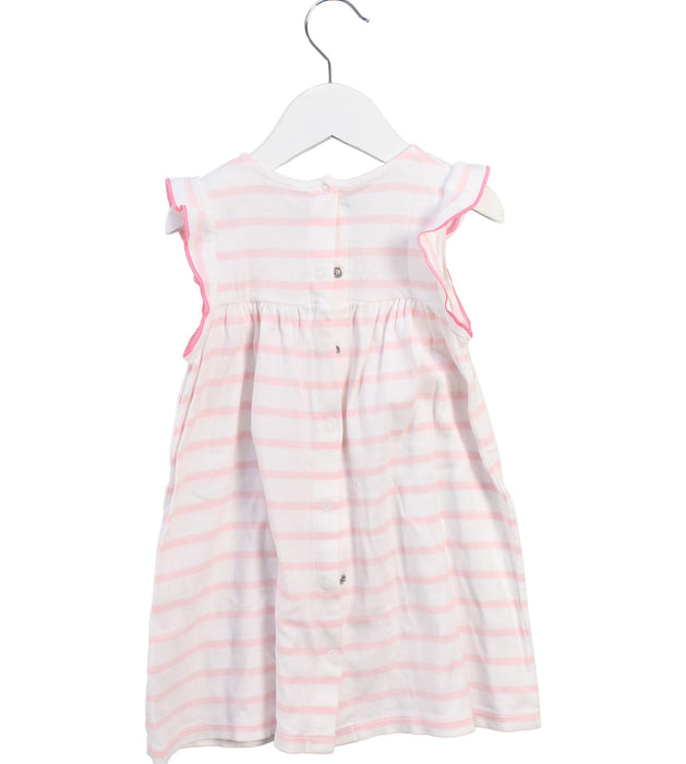 A Pink Short Sleeve Dresses from Petit Bateau in size 2T for girl. (Back View)