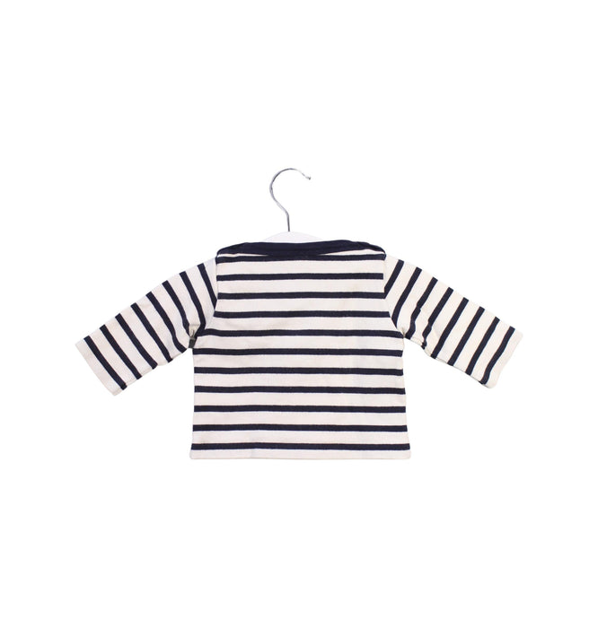 A Black Long Sleeve Tops from Petit Bateau in size 0-3M for girl. (Back View)