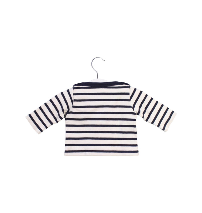A Black Long Sleeve Tops from Petit Bateau in size 0-3M for girl. (Back View)