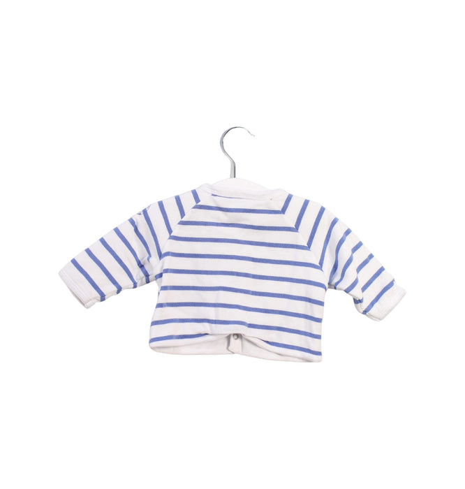 A White Cardigans from Petit Bateau in size 0-3M for girl. (Back View)