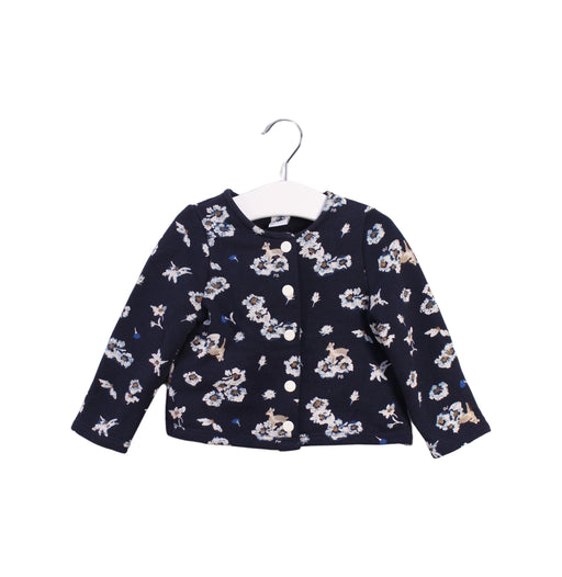 A Black Cardigans from Petit Bateau in size 12-18M for girl. (Front View)