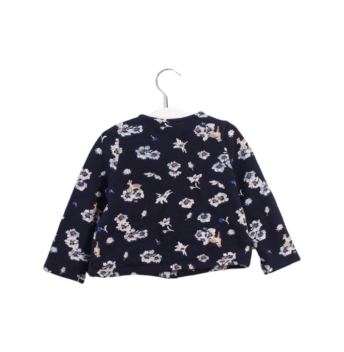 A Black Cardigans from Petit Bateau in size 12-18M for girl. (Back View)