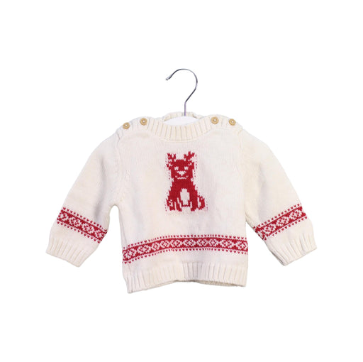 A White Knit Sweaters from Bout'Chou in size 0-3M for girl. (Front View)