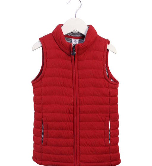 A Red Outerwear Vests from Petit Bateau in size 8Y for girl. (Front View)