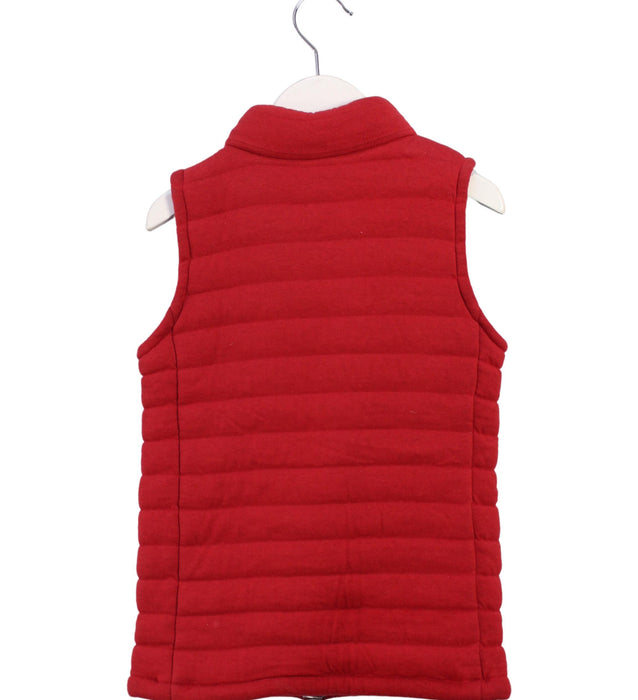 A Red Outerwear Vests from Petit Bateau in size 8Y for girl. (Back View)