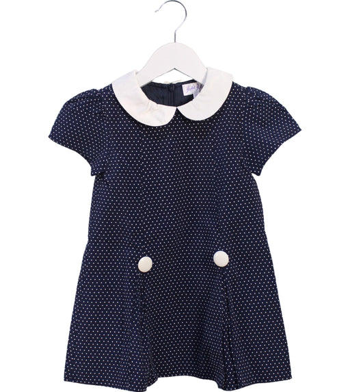 A Navy Short Sleeve Dresses from Rachel Riley in size 3T for girl. (Front View)