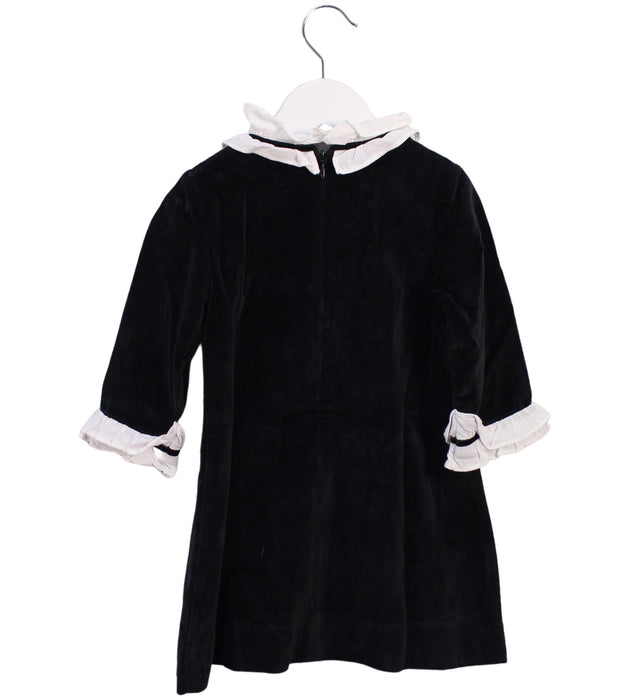 A Black Long Sleeve Dresses from La Coqueta in size 3T for girl. (Back View)