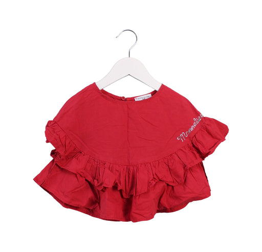 A Red Short Sleeve Tops from Monnalisa in size 2T for girl. (Front View)
