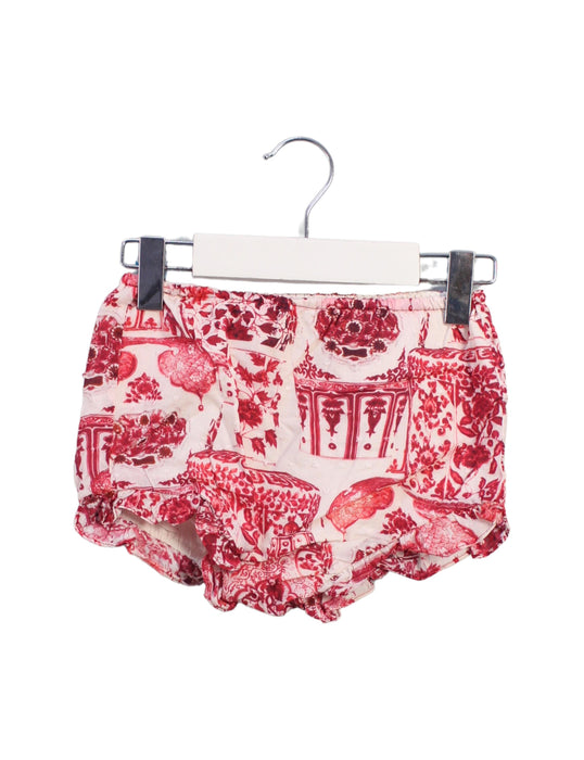 A Red Shorts Sets from Nanos in size 2T for girl. (Back View)