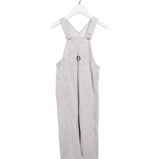 A Grey Long Overalls from Petit Bateau in size 3T for boy. (Front View)