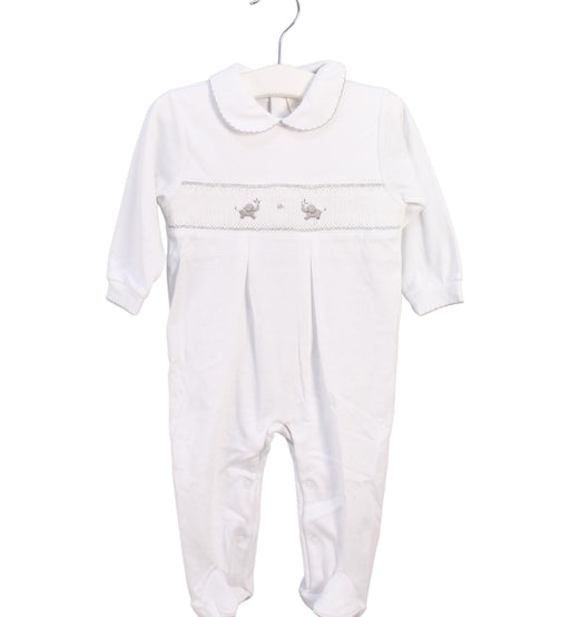A White Onesies from Mini la mode in size 0-3M for girl. (Front View)