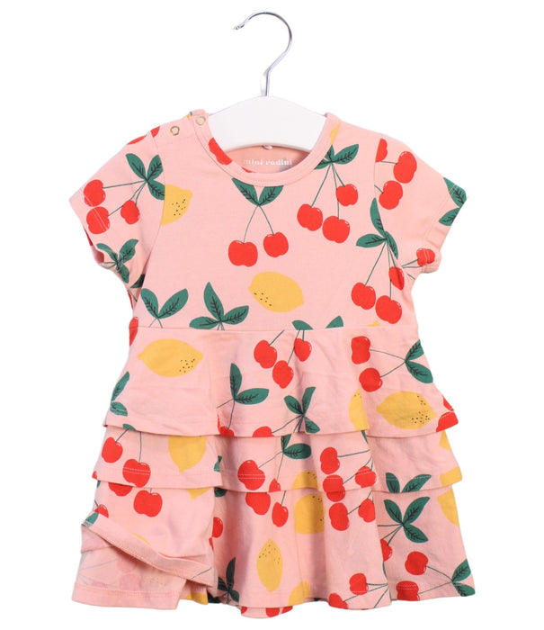 A Pink Short Sleeve Dresses from Mini Rodini in size 6-12M for girl. (Front View)