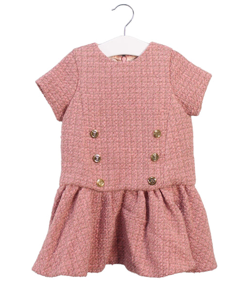A Pink Short Sleeve Dresses from Balmain in size 18-24M for girl. (Front View)
