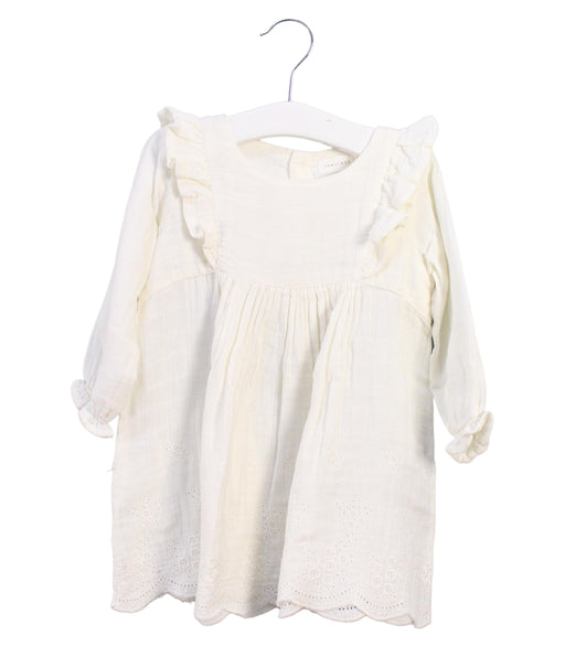A Ivory Long Sleeve Dresses from Jamie Kay in size 6-12M for girl. (Front View)