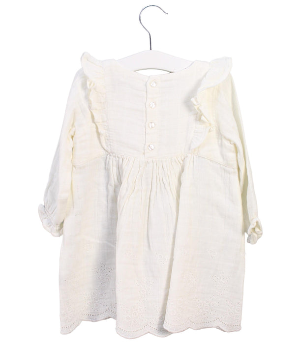 A Ivory Long Sleeve Dresses from Jamie Kay in size 6-12M for girl. (Back View)