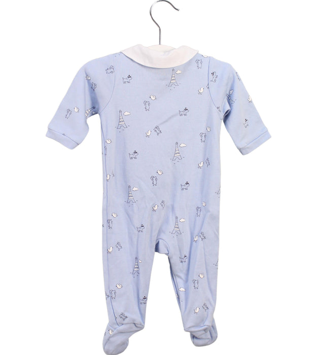 A Blue Onesies from Jacadi in size 0-3M for boy. (Back View)