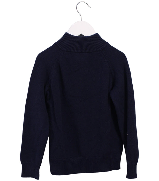 A Navy Zippered Sweatshirts from Crewcuts in size 4T for boy. (Back View)