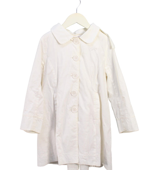 A Ivory Coats from Repetto in size 6T for girl. (Front View)