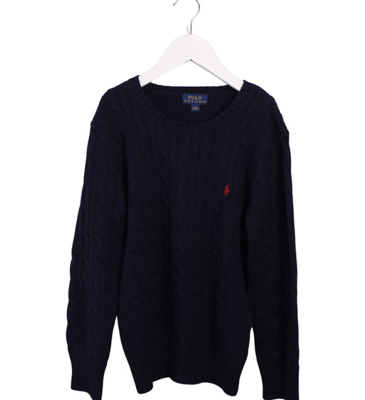 A Navy Knit Sweaters from Polo Ralph Lauren in size 7Y for boy. (Front View)
