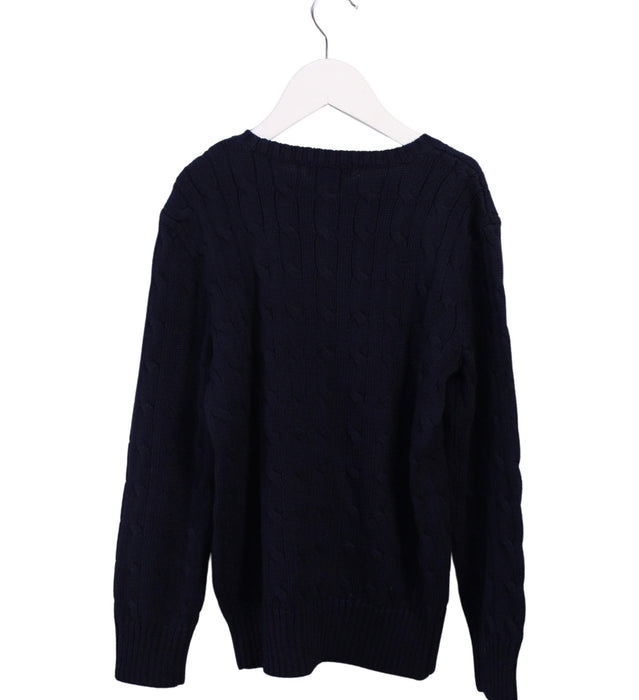 A Navy Knit Sweaters from Polo Ralph Lauren in size 7Y for boy. (Back View)