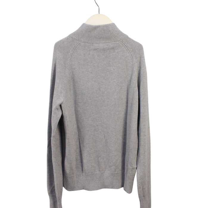 A Grey Zippered Sweatshirts from Crewcuts in size 10Y for boy. (Back View)