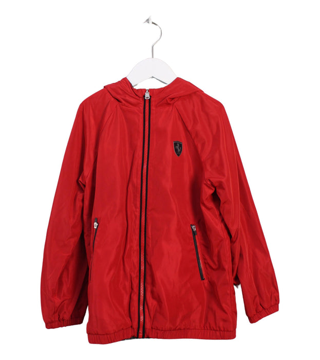 A Red Lightweight Jackets from Ferrari in size 9Y for boy. (Front View)