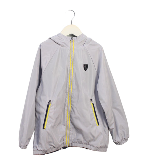 A Grey Lightweight Jackets from Ferrari in size 9Y for boy. (Front View)