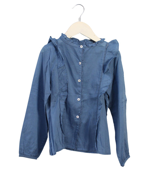 A Blue Long Sleeve Tops from Bonton in size 8Y for girl. (Front View)