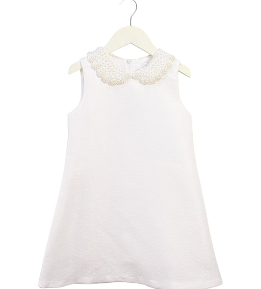 A White Sleeveless Dresses from Romano in size 6T for girl. (Front View)