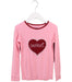 A Pink Long Sleeve Tops from KicKee Pants in size 8Y for girl. (Front View)