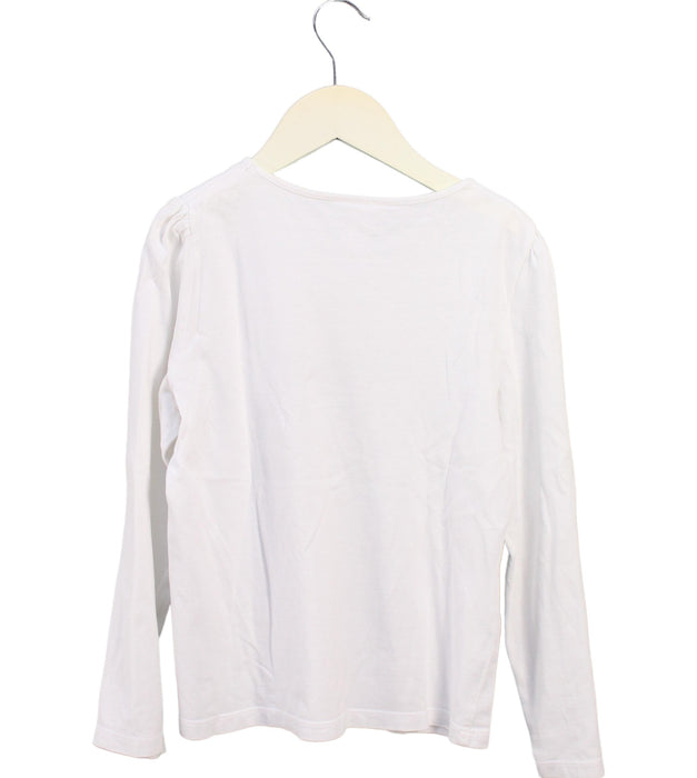 A White Long Sleeve Tops from The Little White Company in size 7Y for girl. (Back View)