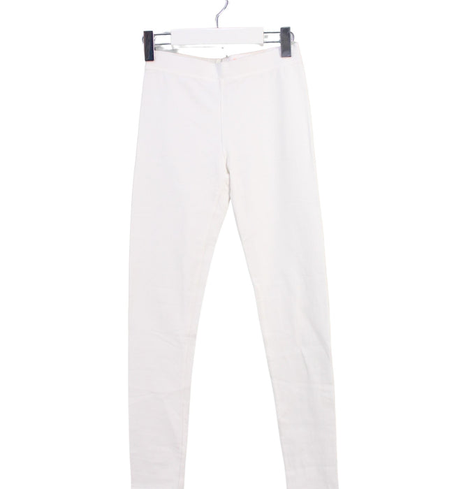 A White Leggings from Crewcuts in size 8Y for girl. (Front View)