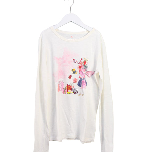 A White Long Sleeve Tops from Crewcuts in size 12Y for girl. (Front View)