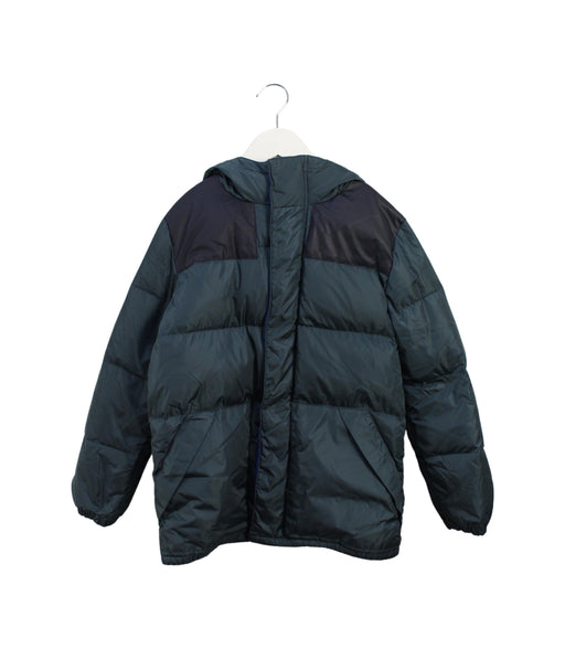 A Green Puffer/Quilted Jackets from Bellerose in size 10Y for neutral. (Front View)