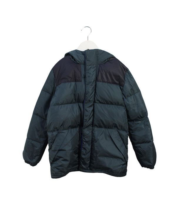 A Green Puffer/Quilted Jackets from Bellerose in size 10Y for neutral. (Front View)