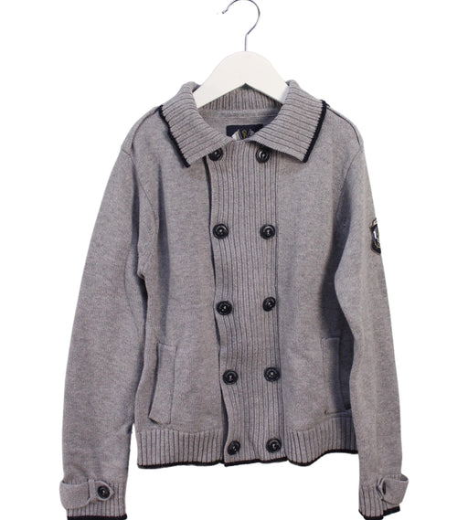 A Grey Cardigans from Jacadi in size 10Y for boy. (Front View)