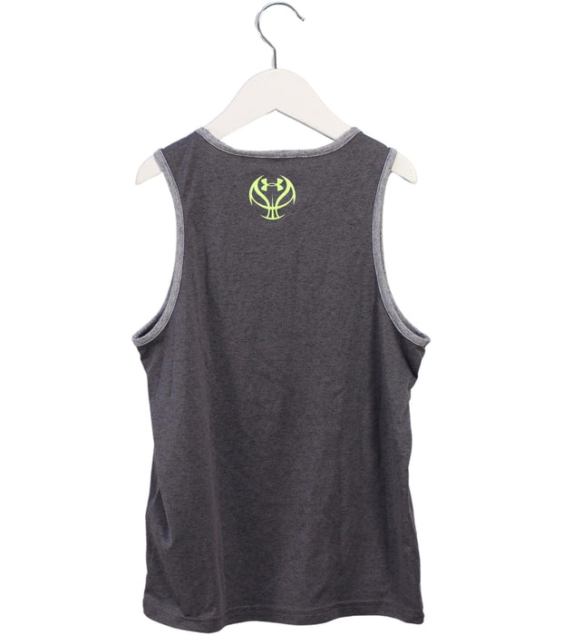 A Grey Sleeveless Tops from Under Armour in size 8Y for boy. (Back View)