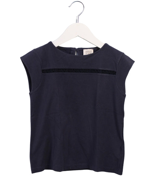A Black Short Sleeve Tops from Armani in size 8Y for girl. (Front View)