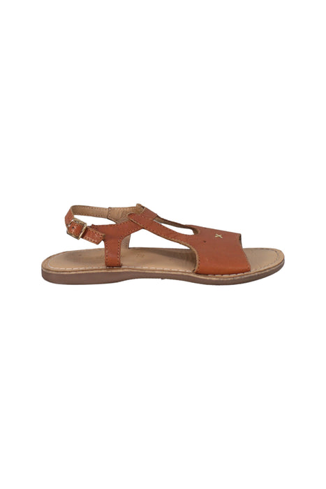 A Brown Sandals from Emile et Ida in size 7Y for girl. (Back View)